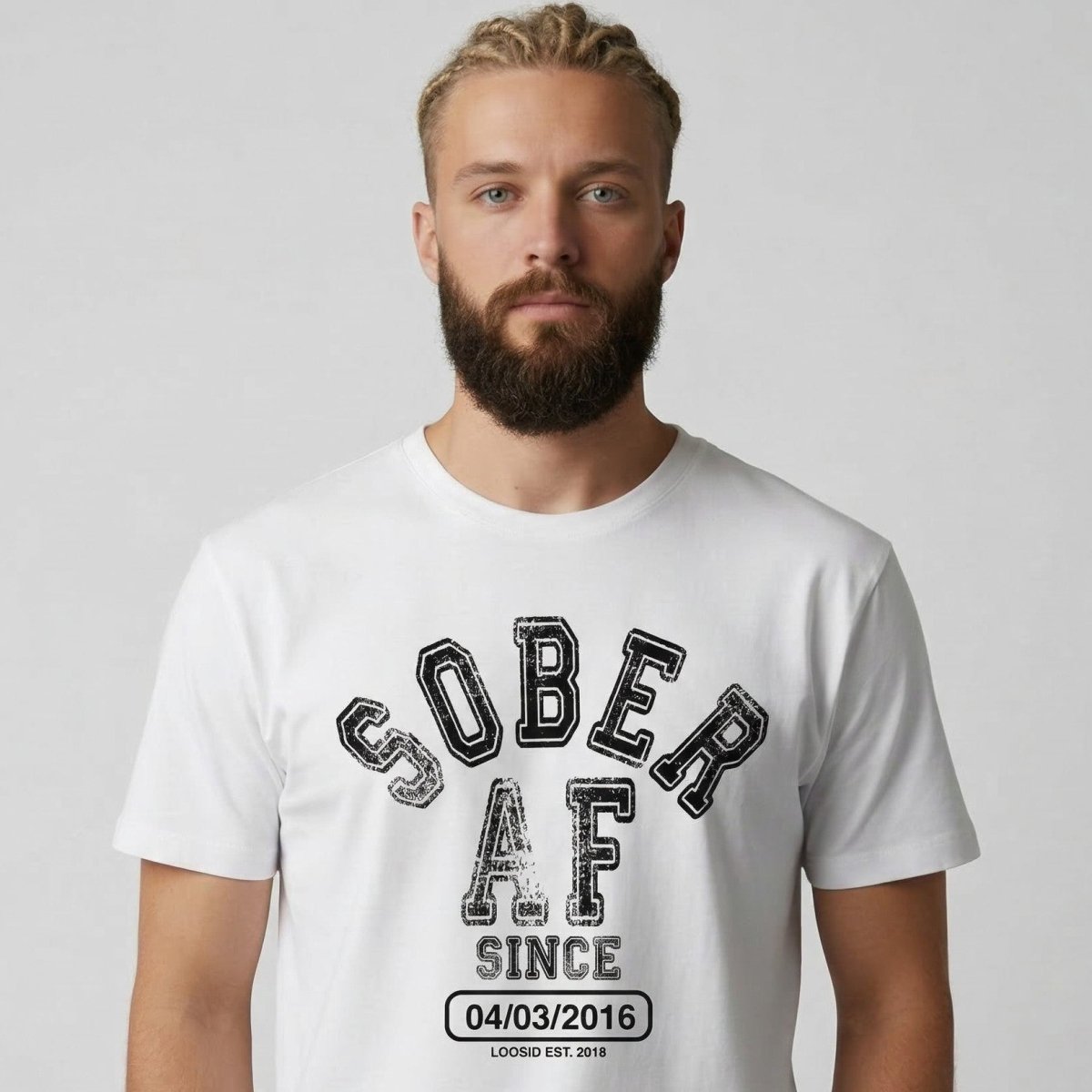 Sober AF Since T-shirt with Custom Sobriety Date