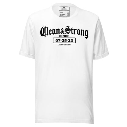 Clean & Strong Sober Sober T Shirt graphic detail (view 14)