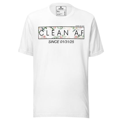 Clean AF Flower Sober T Shirt product photo (view 20)