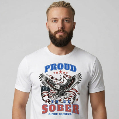 Proud To Be Sober Sober T Shirt close-up view (view 12)