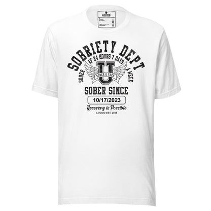 Sobriety Dept Sober T Shirt packaging detail (view 18)