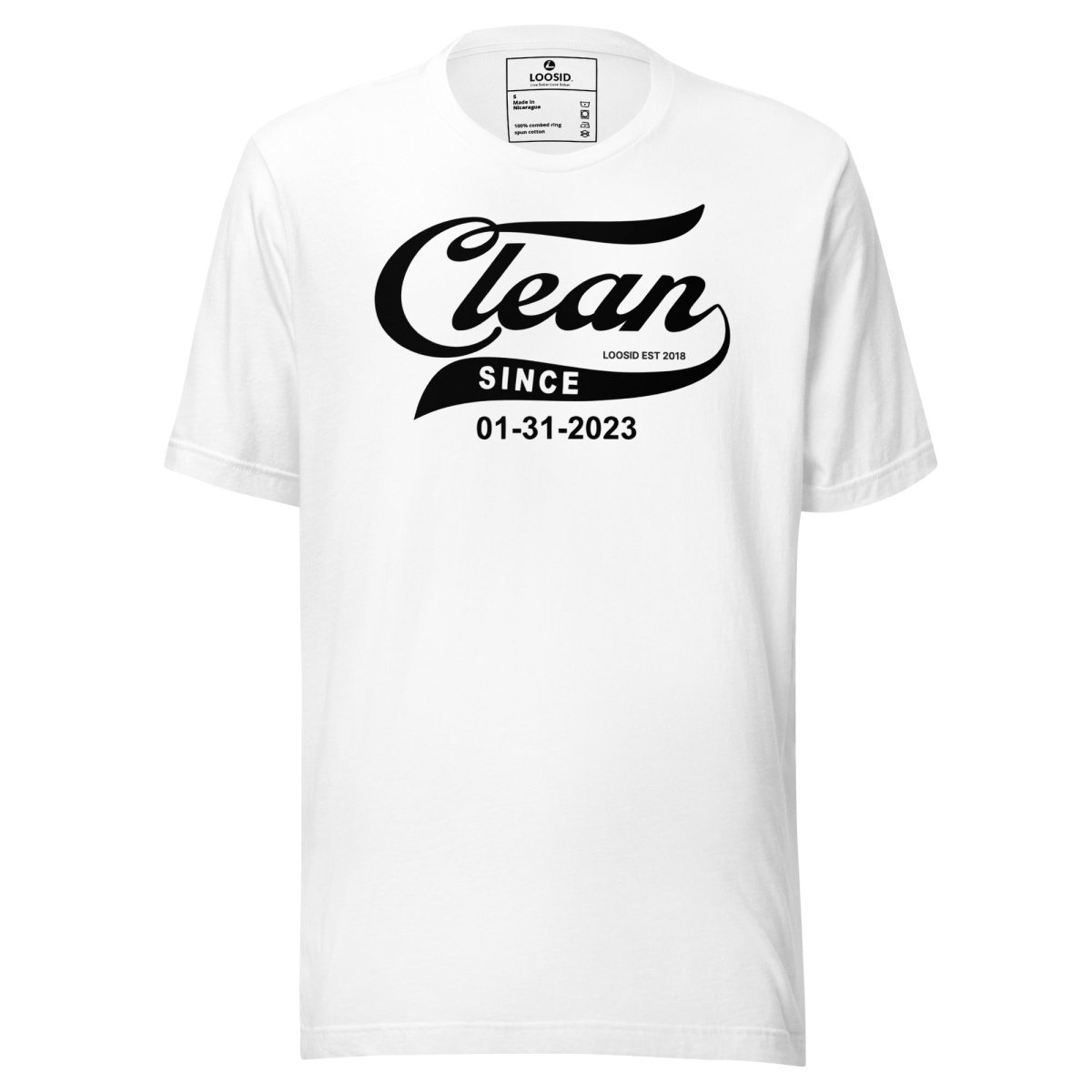 Clean Since Sober T Shirt featuring the design (view 11)