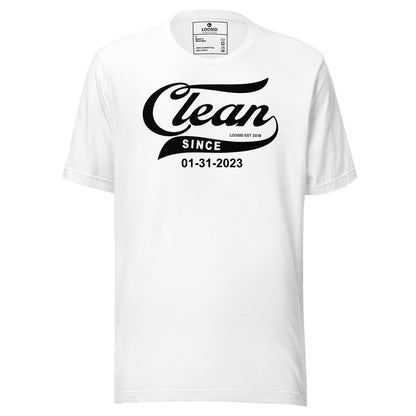 Clean Since Sober T Shirt featuring the design (view 11)