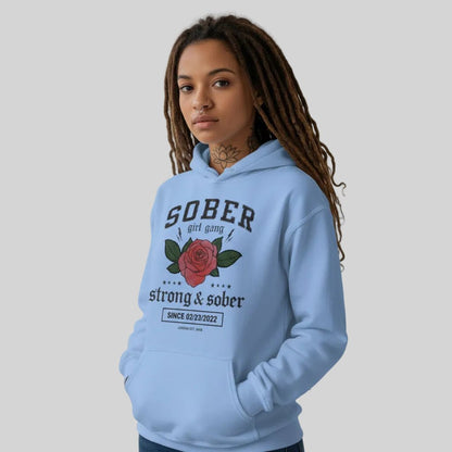Recovery Hoodie | Sober Girl Gang Strong & Sober Crest