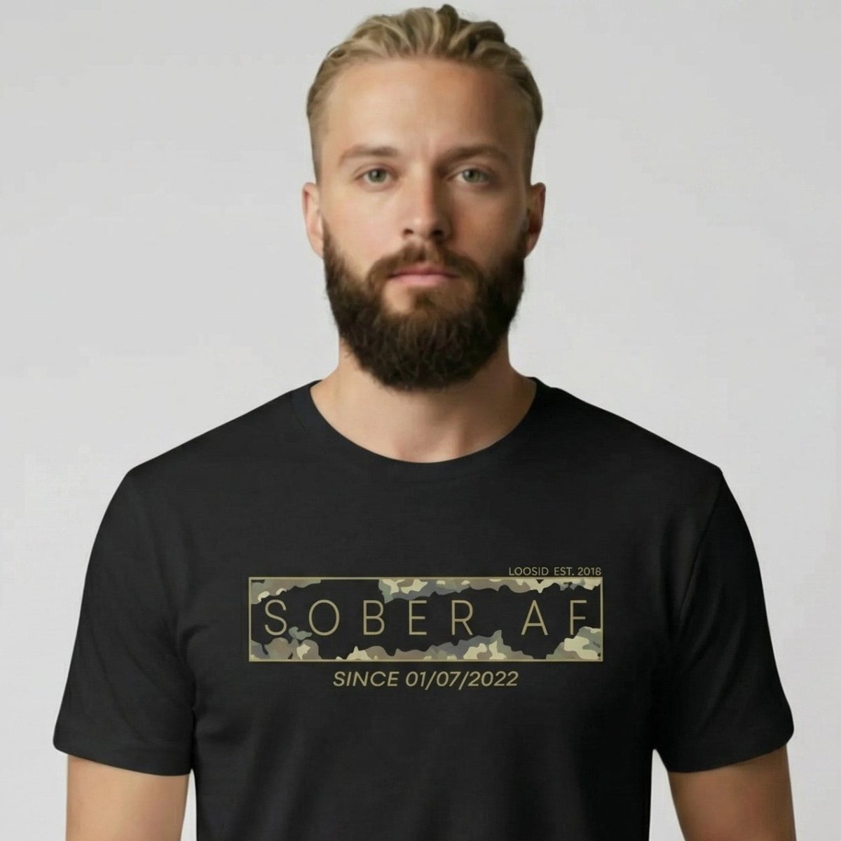 Sober AF Sober T Shirt graphic detail (view 4)
