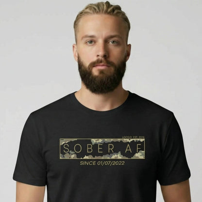 Sober AF Sober T Shirt graphic detail (view 4)