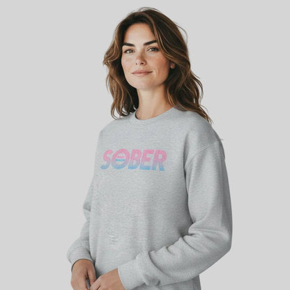 Retro Sobriety Date Sweatshirt – Personalized Sober Date