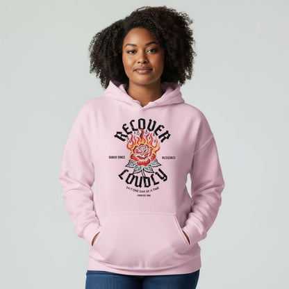 Recovery Hoodie | Recover Loudly Women’s Custom Sobriety Date