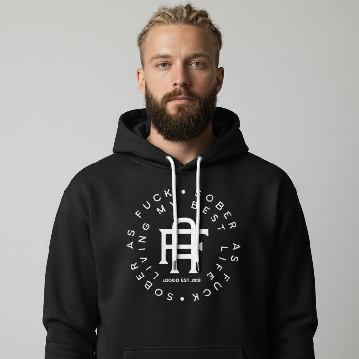 Living My Best Life Sober Recovery Hoodie back view (view 7)