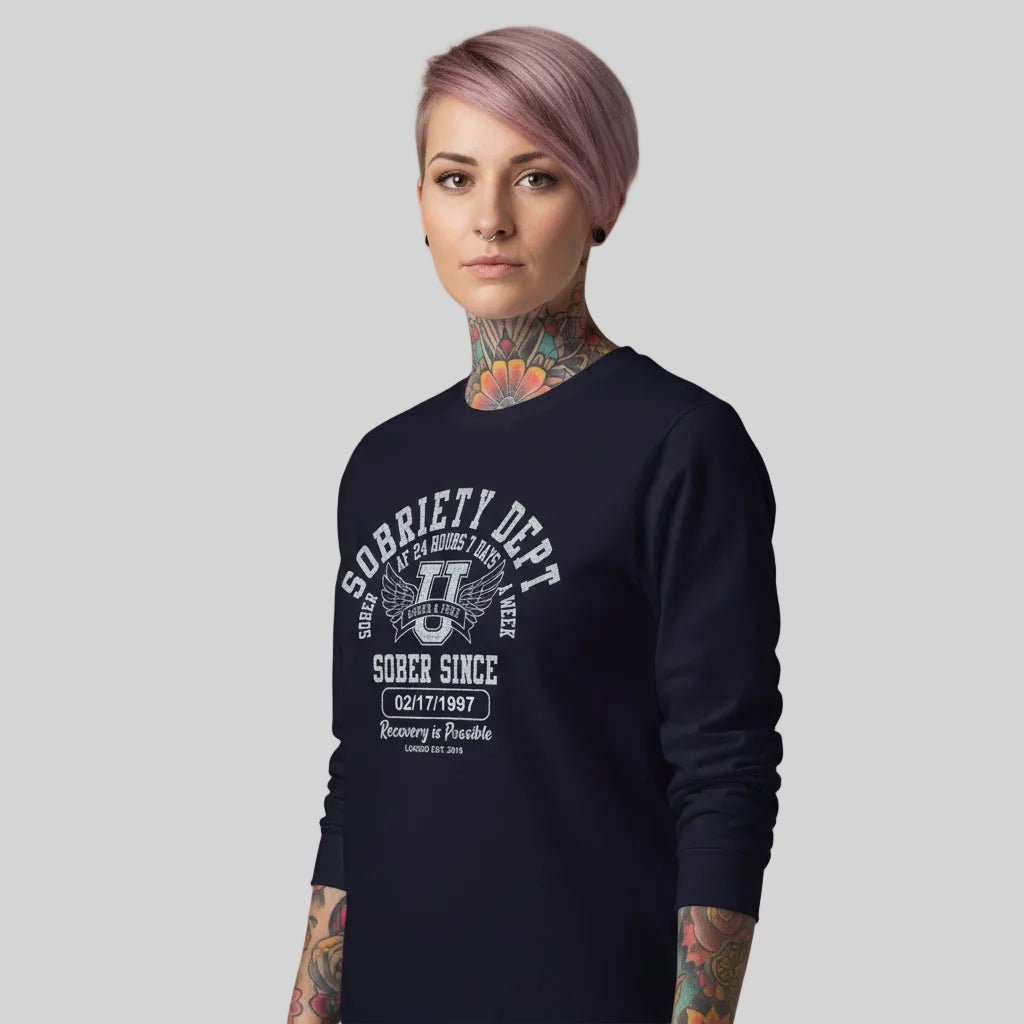 Sobriety Dept 24 7 Long Sleeve Sober T Shirt packaging detail (view 8)