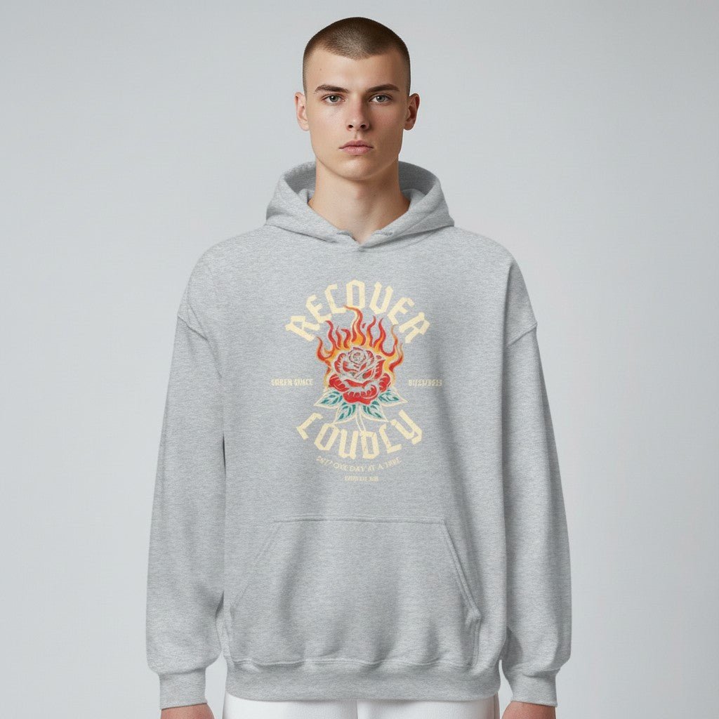 Recovery Hoodie | Recover Loudly Custom Sobriety Date Hoodie
