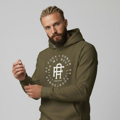 Living My Best Life Sober Recovery Hoodie back view (view 17)