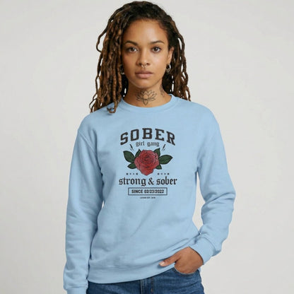 SOBER Girl Gang Strong & Sober Recovery Hoodie product photo (view 40)