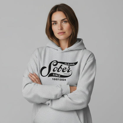 Recovery Hoodie | Sober Since Unisex Hoodie with Custom Sobriety Date