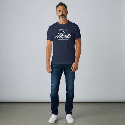 Hustle Men's Relaxed T-Shirt w/Personalize Sober Date