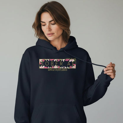 Recovery Hoodie | Women’s Sober AF Hoodie with Custom Date