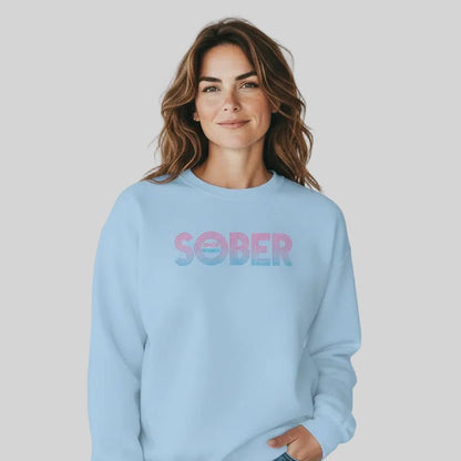 Retro Sobriety Date Sweatshirt – Personalized Sober Date
