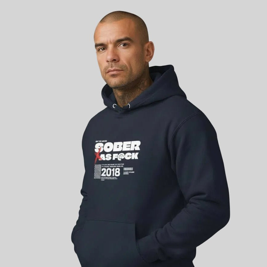 Sober As F*ck Recovery Hoodie lifestyle view (view 15)