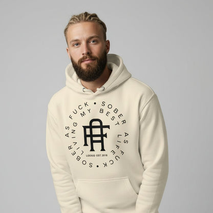 Living My Best Life Sober Recovery Hoodie close-up view (view 22)