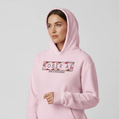 Recovery Hoodie | Women’s Sober AF Hoodie with Custom Date