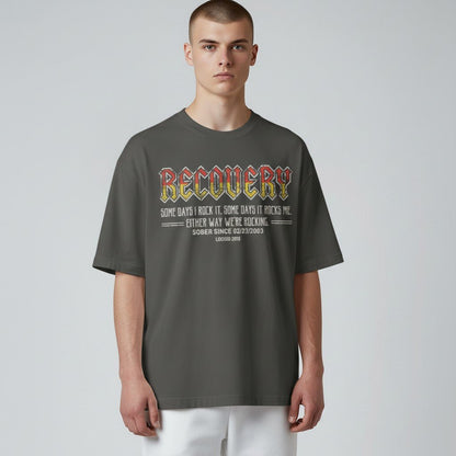 Recovery T-shirt | Men's Recovery Rock T-shirt with Personalized Date