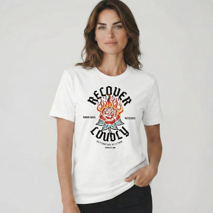 Recover Loudly Sober T Shirt lifestyle view (view 15)