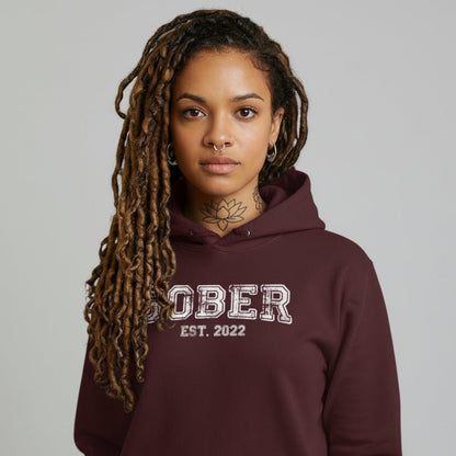 Women's Sober Est. Hoodie w/ Personalized Sobriety Year Hoodie