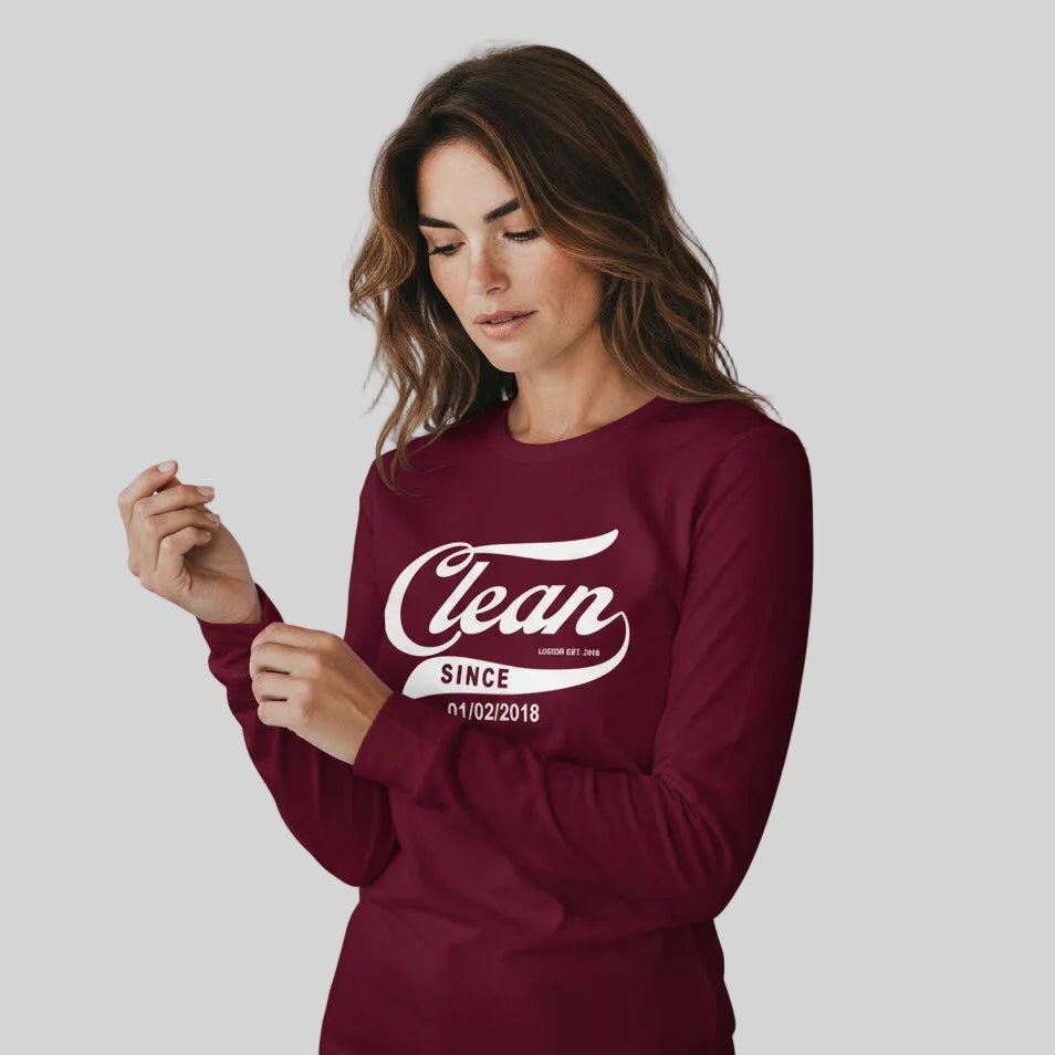 Clean Since Long Sleeve Sober T Shirt packaging detail (view 8)