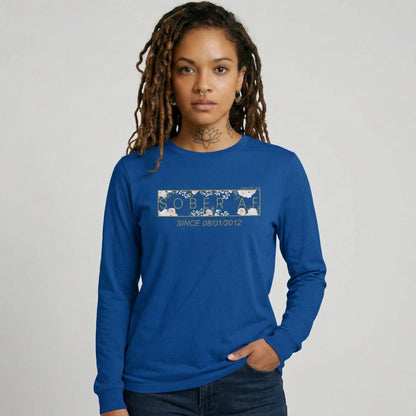 Sober AF Flower Long Sleeve Sober T Shirt close-up view (view 22)