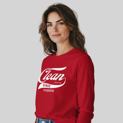 Clean Since Long Sleeve Sober T Shirt lifestyle view (view 25)