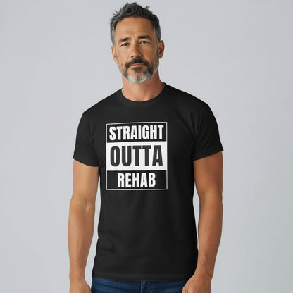 Straight Outta Rehab Sober T Shirt lifestyle view (view 5)
