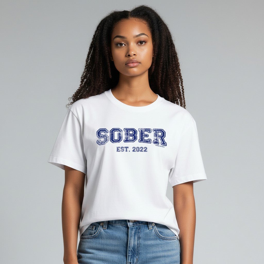 Sober   T   Shirt   |   Women's   Recovery   Is   Possible   Tee   with   Personalized   Sobriety   Date
