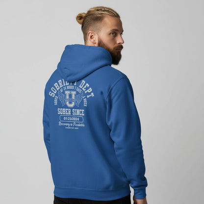 Sobriety Dept Zip Recovery Hoodie graphic detail (view 24)