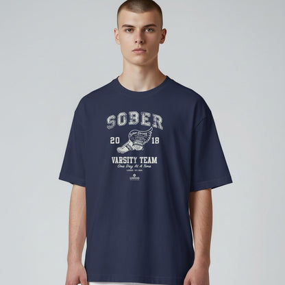 Sober Varsity Sober T Shirt styled as a Sober Shirt