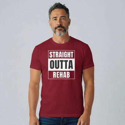 Straight Outta Rehab Sober T Shirt featuring the design (view 11)