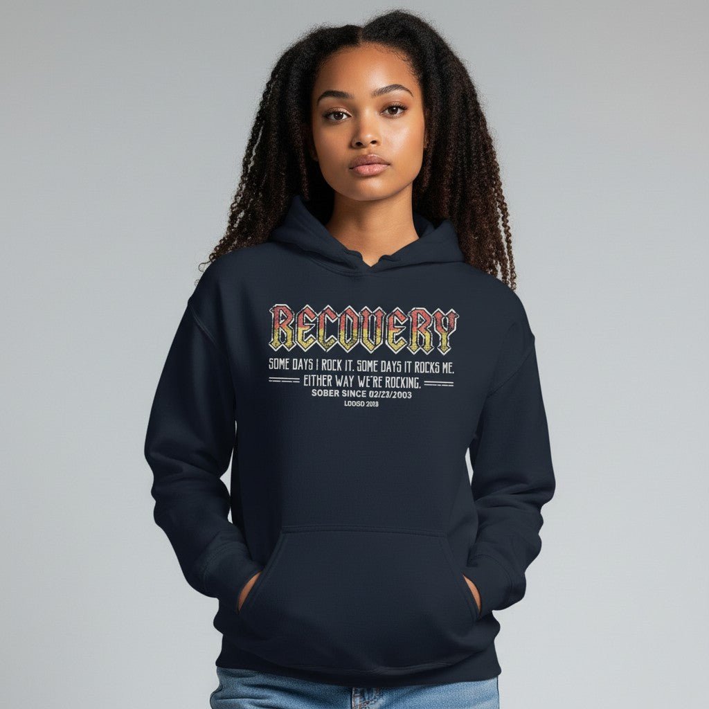 Recovery Hoodie | Women's Recovery Rock Hoodie with Personalized Date