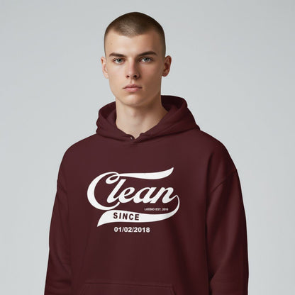 Recovery Hoodie | Men's Clean & Sober Hoodie with Custom Sobriety Date