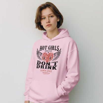 Recovery Hoodie | Hot Girls Custom Sobriety Date Hoodie