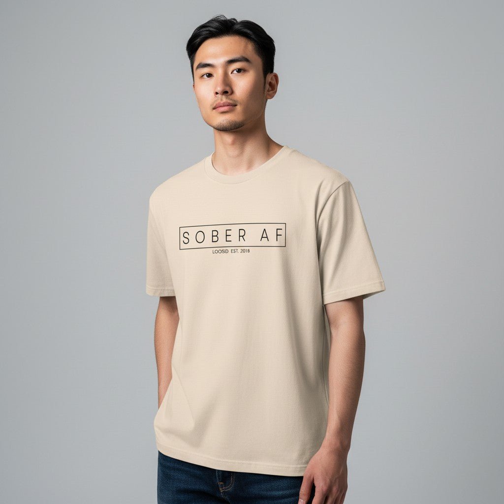 Sober T Shirt | Sober AF Men’s Tee for Strength and Recovery