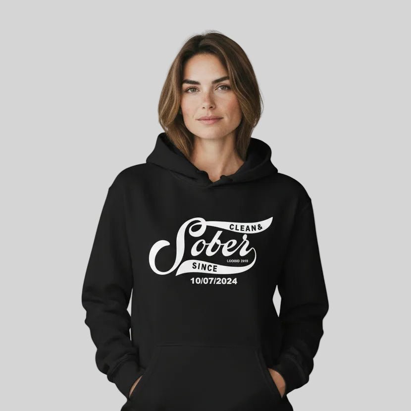 Recovery Hoodie | Women's Sober Since Hoodie with Custom Sober Date
