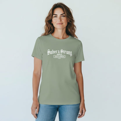 Sober T Shirt | Women’s Old School Tee with Personalized Sobriety Date