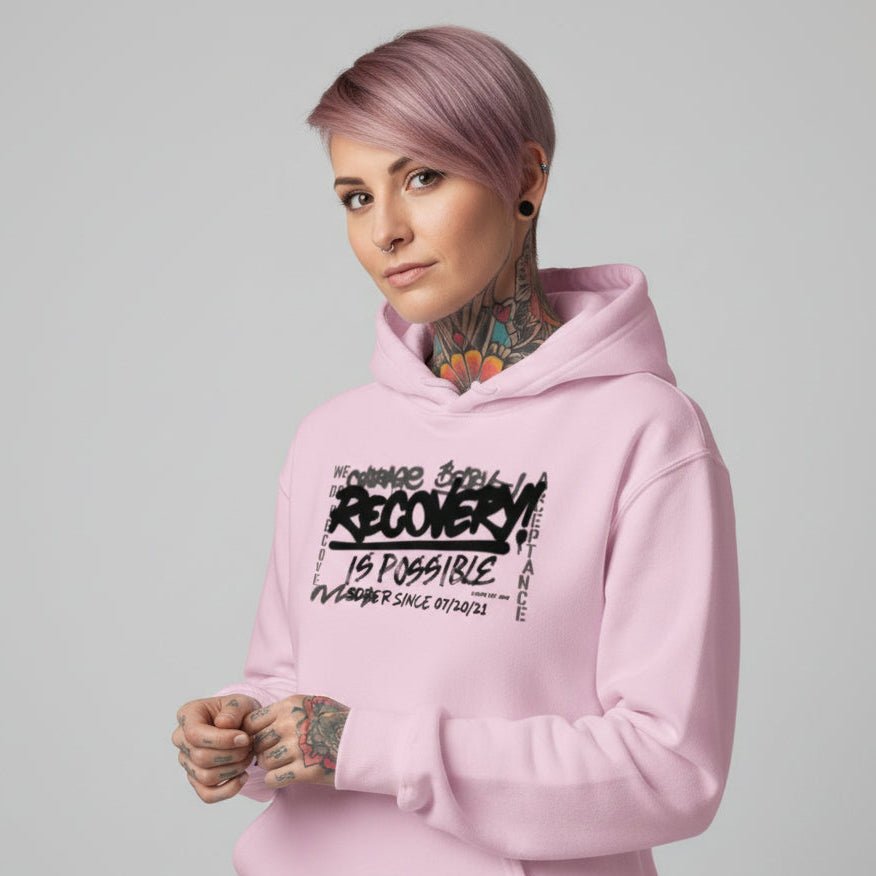 Recovery Is Possible for Women Recovery Hoodie lifestyle view (view 5)