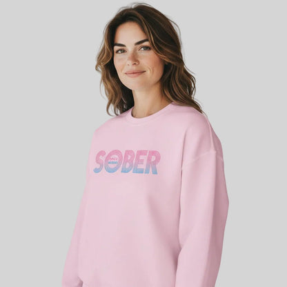 Retro Sobriety Date Sweatshirt – Personalized Sober Date