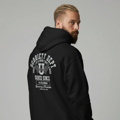 Sobriety Dept Zip Recovery Hoodie packaging detail (view 8)