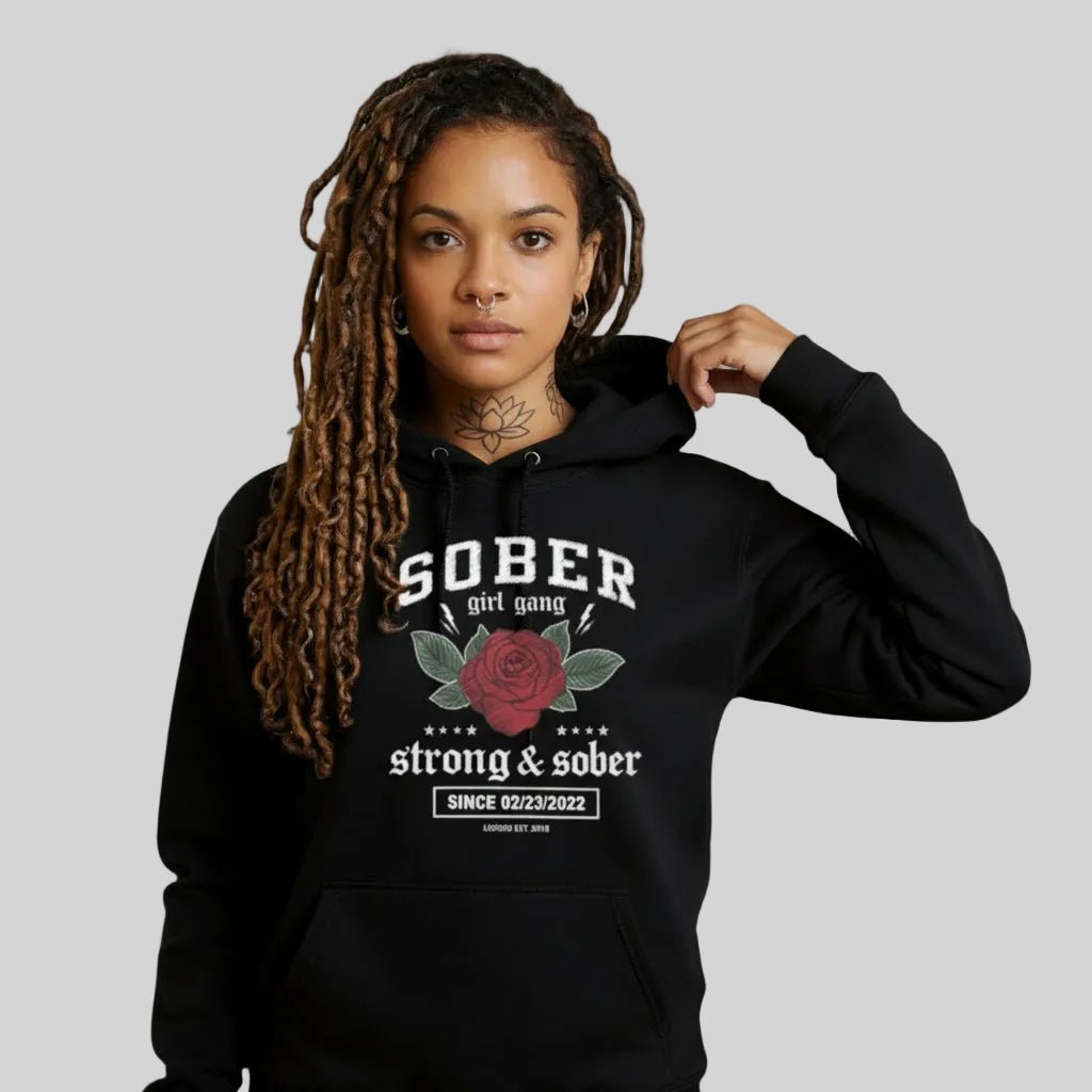 Recovery Hoodie | Sober Girl Gang Strong & Sober Crest