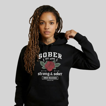 Recovery Hoodie | Sober Girl Gang Strong & Sober Crest