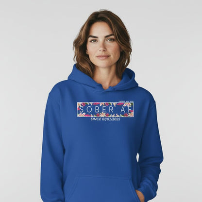 Recovery Hoodie | Women’s Sober AF Hoodie with Custom Date