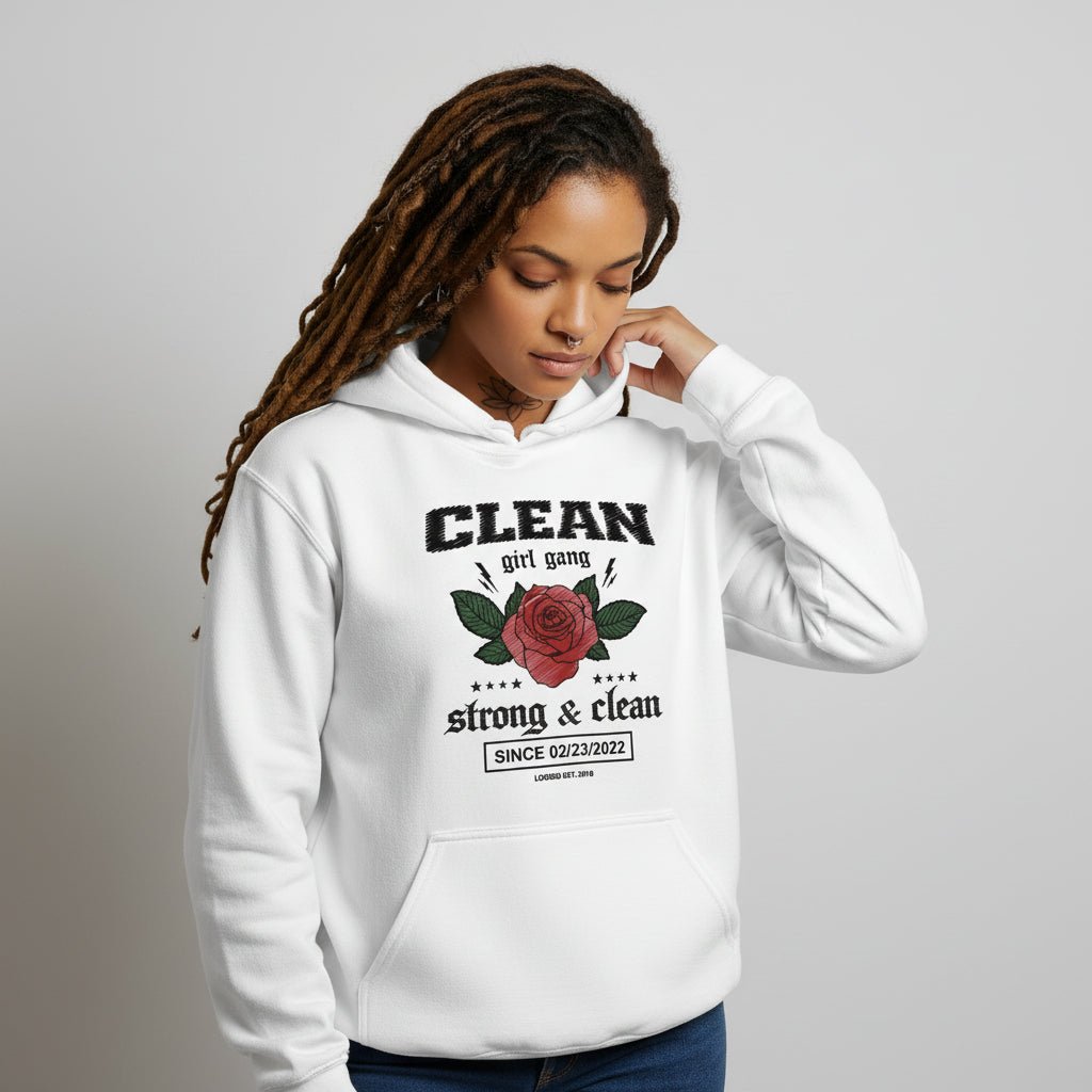 Recovery Hoodie | Clean Girl Gang Strong & Clean Crest