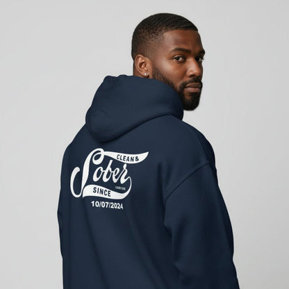 Recovery Zip Hoodie | Men's Sober Since Front & Back Print