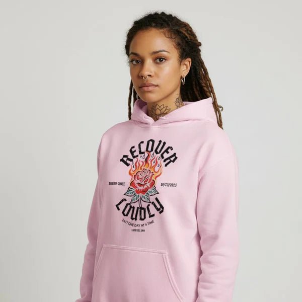 Recovery Hoodie | Recover Loudly Custom Sobriety Date Unisex Hoodie